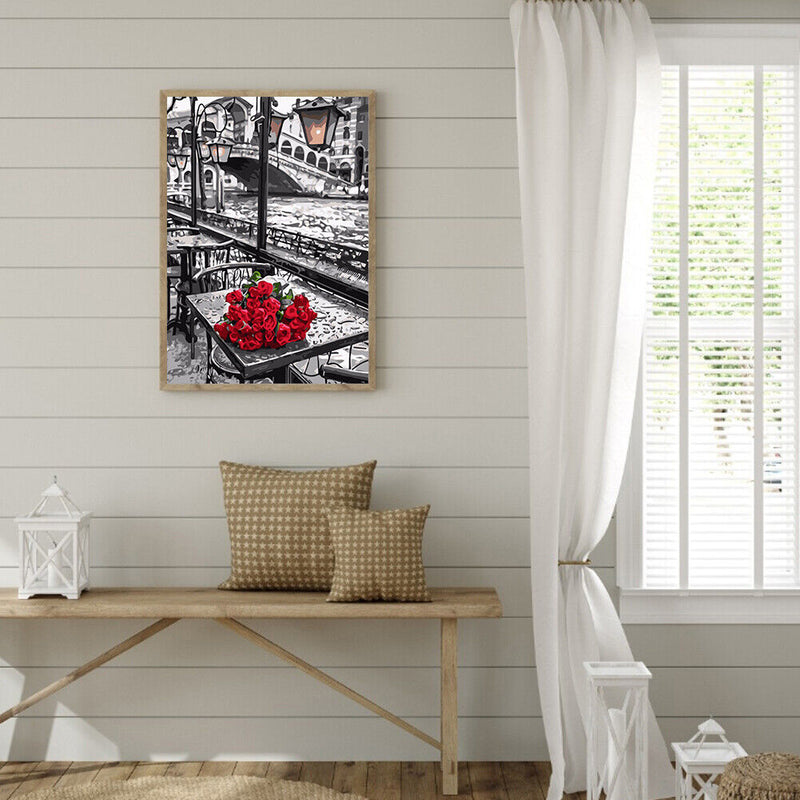 Flowers 40x50cm Oil Paint By Numbers Picture DIY Painting SXD216034