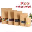 Wedding Favors Kraft Paper Gift Package Candy Wrapping Bag Clear PVC Window
