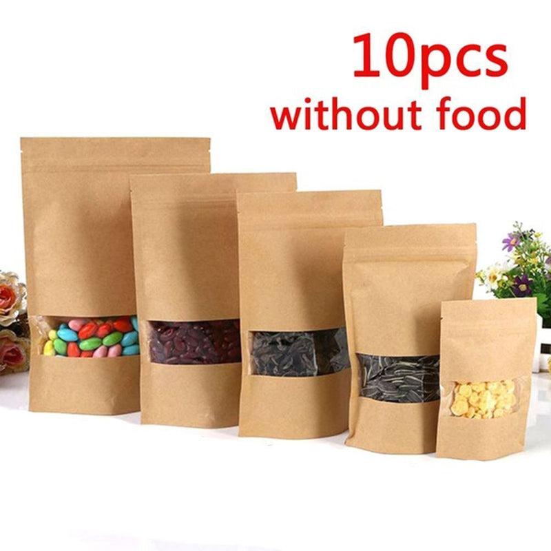 Wedding Favors Kraft Paper Gift Package Candy Wrapping Bag Clear PVC Window