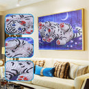 Ecotrump 5D DIY Special Shaped Diamond Painting White Tiger Cross Stitch Embroid