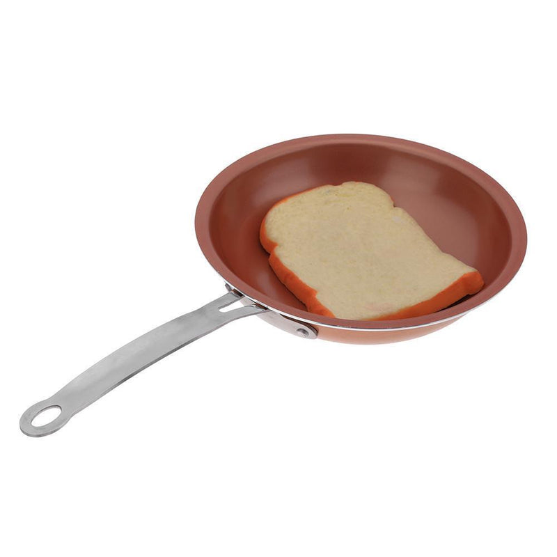 25.5cm Round Copper Non-stick Pan Steak Egg Frying Pan Kitchen Cooking Tool