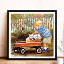 Full Round Drill Diamond Painting Little Boy Car 5D DIY Handmade Mosaic Crafts