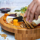 Bamboo Cheese Board Kitchen Wooden Handle Set Board Steel Cheese U9O8 G5Z9