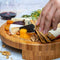 Bamboo Cheese Board Kitchen Wooden Handle Set Board Steel Cheese U9O8 G5Z9