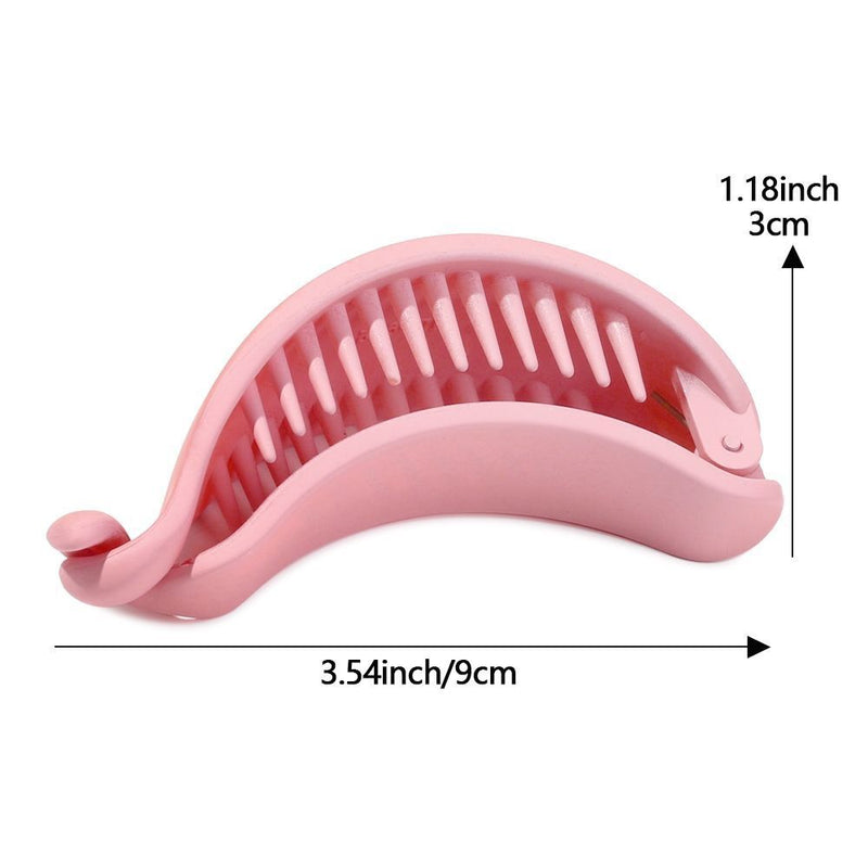 Women Girls Hair Clips Banana Shape Hair Claws Ponytail Holder Sweet Hairpins