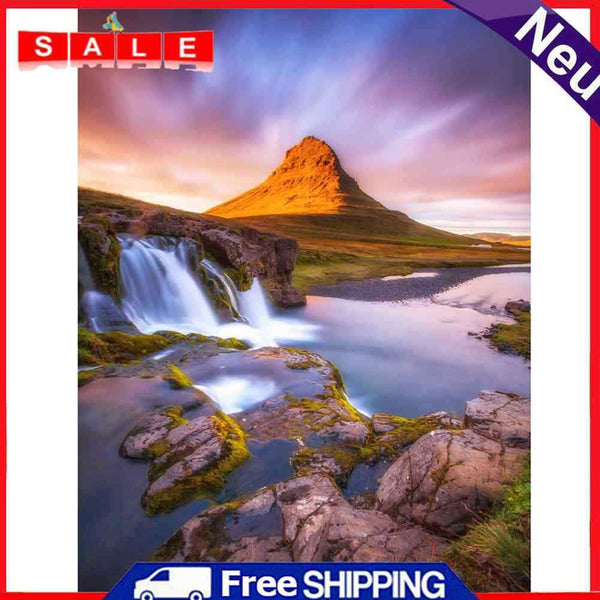 Painting By Number Mountain Scenery Coloring Picture Acrylic Paints Artwork Set