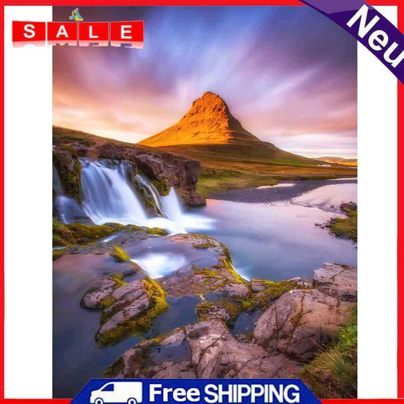 Painting By Number Mountain Scenery Coloring Picture Acrylic Paints Artwork Set