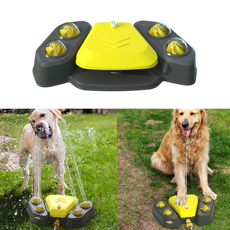 #A Summer Dog Water Sprinkler Outdoor Automatic Water Dispenser Drinking Fountai