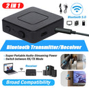 Bluetooth-compatible 5.0 Audio Transmitter Receiver 3.5mm AUX Jack for Car PC TV