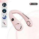 3000mAh LED Digital Air Cooling Hanging Neck Bladeless Sports Fans (Pink)