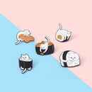 Cute Lapel Pin Sushi Bag DIY Decoration Badge Cartoon Brooch Enamel Pin