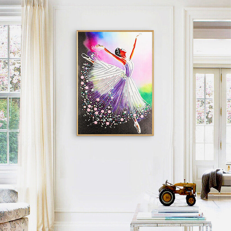 Ballet Girl 5D DIY Special Shape Part Drill Diamond Painting Needlework Set