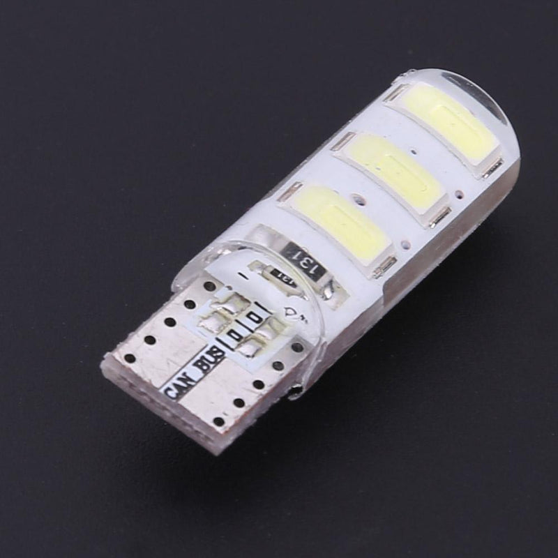 10pcs T10 5630 W5W Silica Gel 6MSD LED Car Interior Light Reading Bulbs