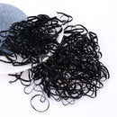 2000pcs/Lot Disposable Kids Small Rubber Bands Girls Hair Loops(Black)