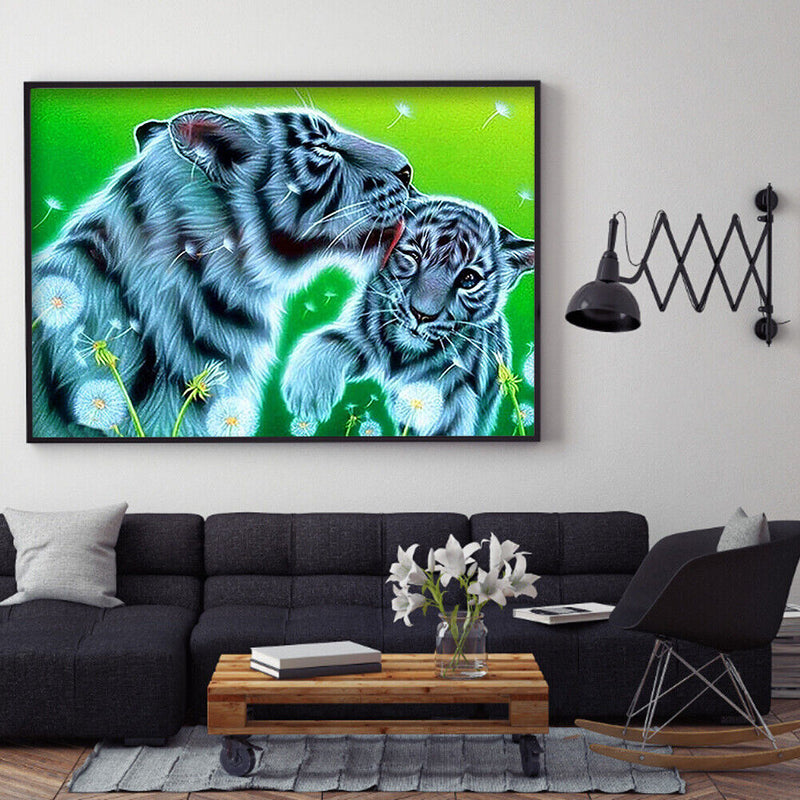 #A 5D Diamond Painting Kits Tiger Full Square Drill DIY Wall Art Crafts Animal S