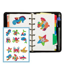 12pcs Rhinestone Round Drill Cute Animals DIY Stickers Diamond Painting Kit Gift