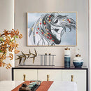 Mosaic Special Shaped DIY 5D White Horse Diamond Painting Drawing Wall Kit Newly
