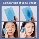 Face Oil Absorbent Sheets Flexible Anti-tear Face Blotting Paper (Blue) Newly
