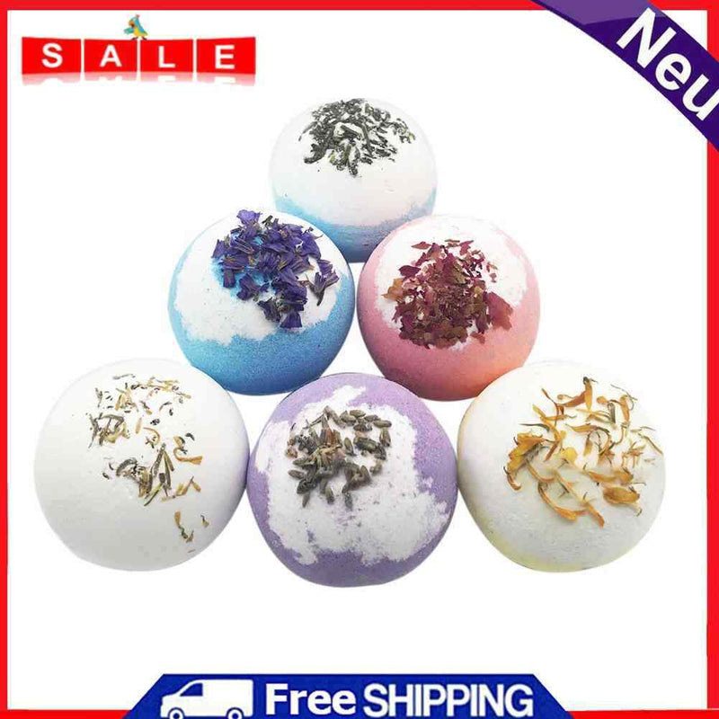 Dried Flower Essential Oil Bubble Bath Ball Bath Bomb Bathroom SPA Gift