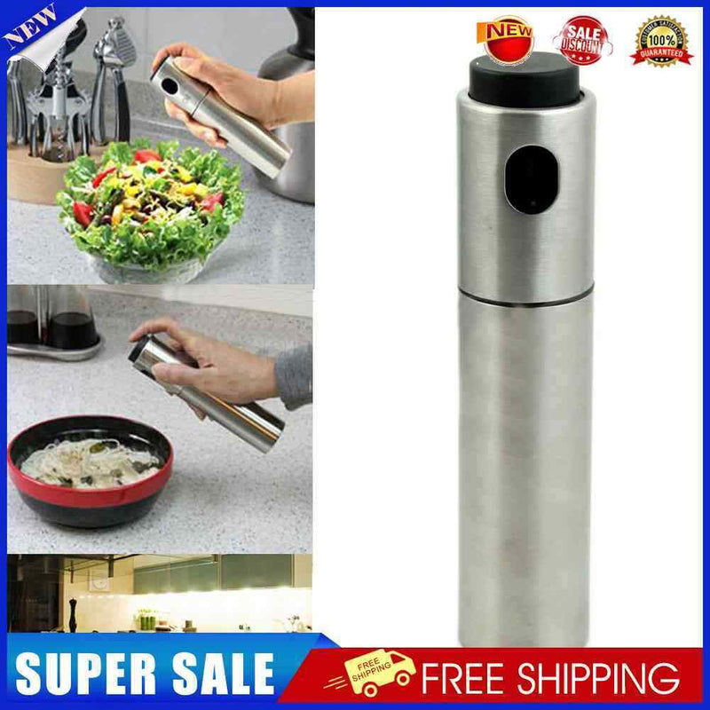 Stainless Steel Olive Pump Spray Bottle Oil Sprayer Pot Cooking Tool HOT
