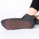 Women Yoga Socks Non-Slip Quick-Dry Backless Ballet Pilates Socks (Black) Newly