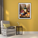 5D DIY Grape Wine Full Round Diamond Painting Kit Mosaic Picture Home Decoration