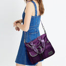 Women Travel Waterproof Nylon Shoulder Mummy Messenger Handbags (Purple)