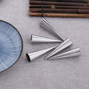 5pcs DIY Cones Stainless Steel Spiral Baked Croissants Tubes Pastry Mold(S)