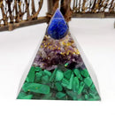 Orgone Pyramid Crystal Amethyst Peridot Healing Stone Energy Generator (F)
