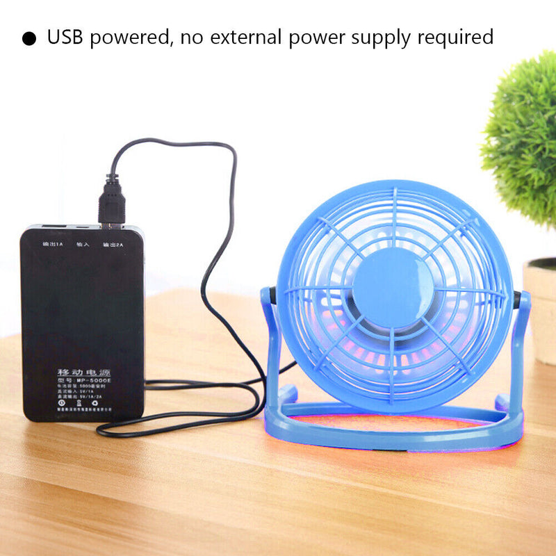 4 Inch Ultra Quiet Fan Portable Adjustment Desktop Cooling Mute Fan Air Cooler