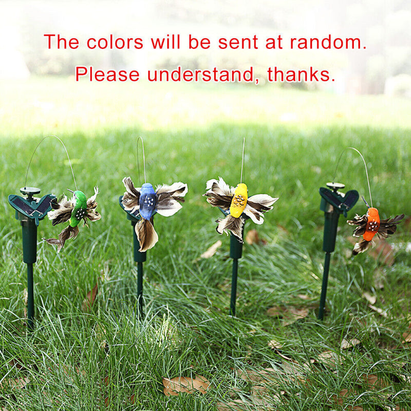 Solar Powered Artificial Flying Lawn Stakes Yard Art Ornament (Hummingbird)