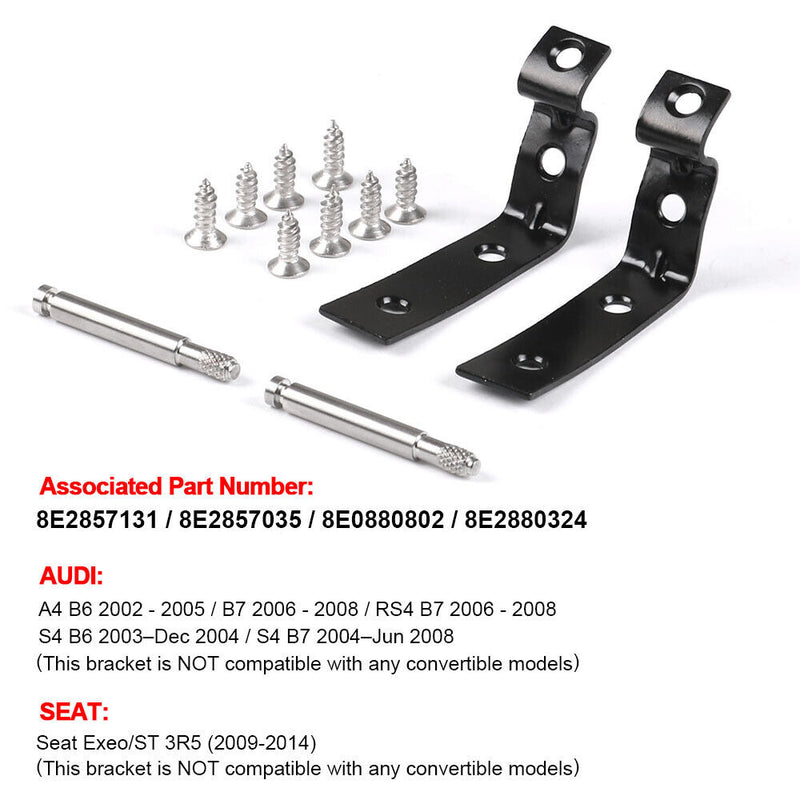 For Audi A4 S4 RS4 B6 B7 8E Glove Box Lid Hinge Snapped Repair Fix Kit Brackets