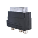 21Pin SCART Male to 3 RCA Female Converter Audio Video AV S-Video Adapter