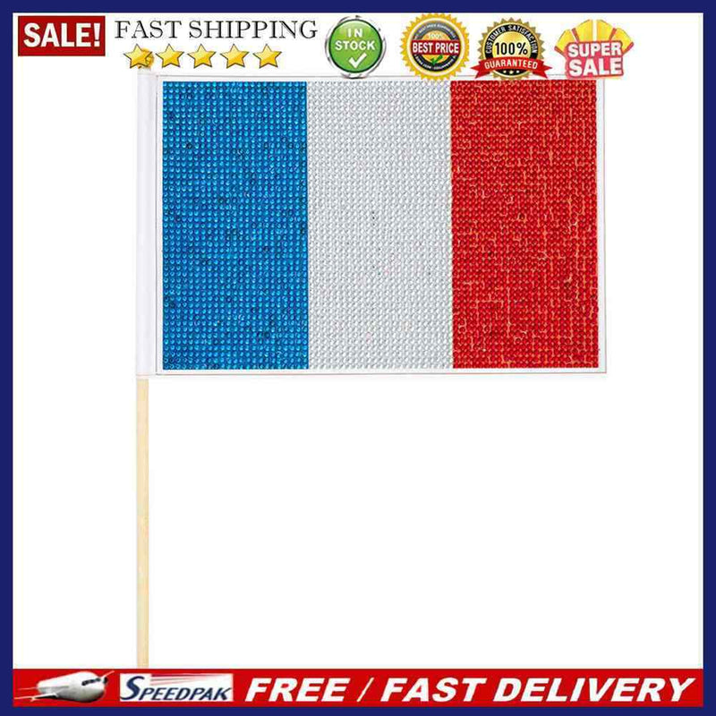 Mini Handheld Flags Diamond Painting Drilling Small National Flags with Pole