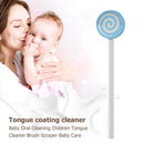 Baby Oral Cleaning Children Tongue Cleaner Brush Scraper Baby Care (Blue) Newly