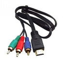 Multi Out Adapter Flat Adapter Video Audio AV Cable HDMI Male To 3 RCA VGA Cord