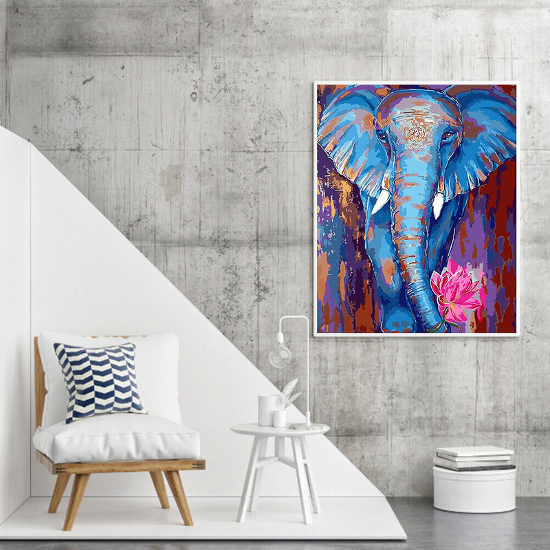 Animal Oil Paint By Numbers Kit DIY Frameless Drawing Picture for Adults Decor
