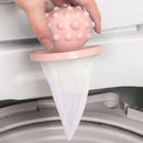 Hair Lint Catcher Washing Machine Float Filter Net Bag Laundry Tool (Pink) Newly