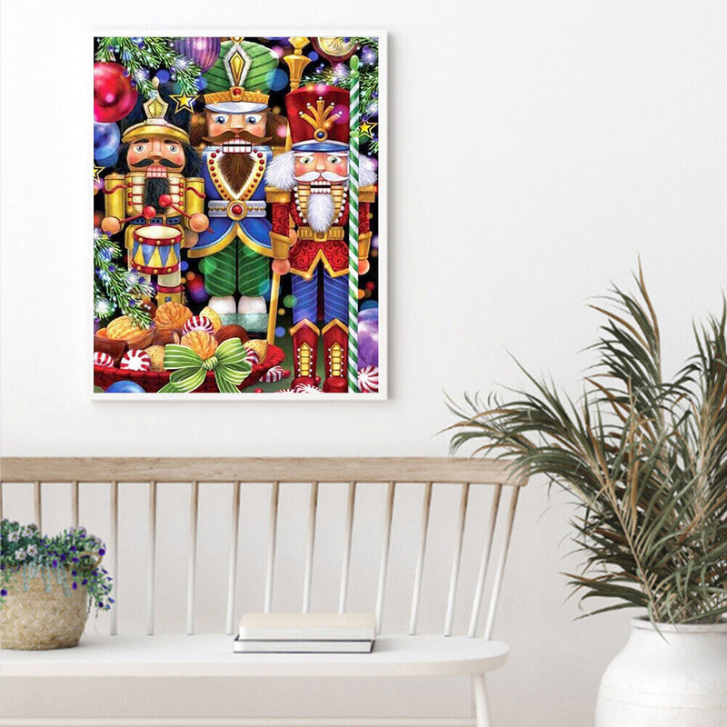 Canvas Paint By Numbers Nutcracker Hand Painted Drawing Kit Home Decorations