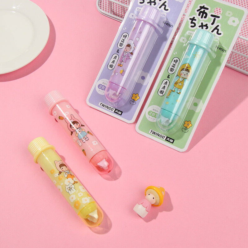 Dots Stick Roller Double Sided Adhesive Correction Tape Glue Tape Dispenser