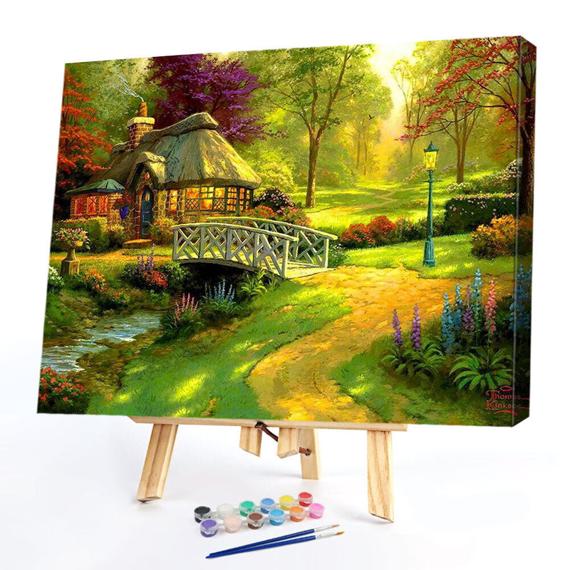 Oil Drawing By Numbers Deer Frameless 50x40cm DIY Landscape on Canvas Home Decor