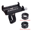 MTB Bike Motorcycle Phone Holder Bracket Bicycle Phone Support Rack (Black)