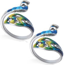 Finger Wear Peacock Sewing Accessories Knitting Loop Crochet Ring Yarn Guides
