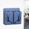 Phone Wall Mounted Holder with Plug Charging Sundries Organizer Box (Blue) Newly