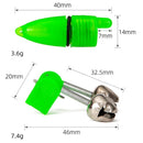 20pcs Night Fishing Rod Bite Alarm Light Bells Ring Indicator (Grass Green)