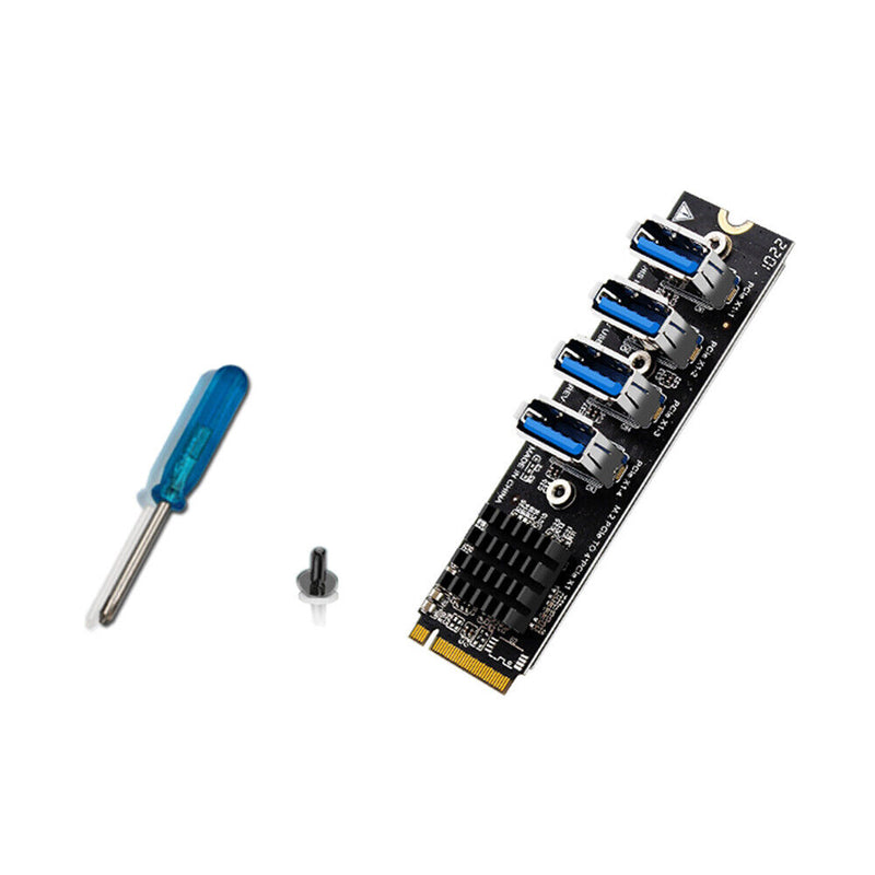 1 to 4 Graphics Card Expansion Card M.2 MKEY Expansion Board for Windows XP 10