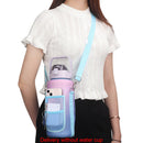 #A 2L Water Bottle Handheld Neoprene Kettle Anti-scalding Drinkware with Straps