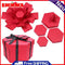 3pcs Explosion Box Hexagonal DIY Photo Album Scrapbooking Box Gift (Red)
