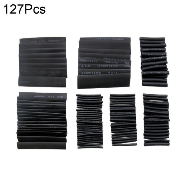 Waterproof Heat Shrink Sleeving Tube Assortment Kit 2:1 Black Shrinkage Sheath