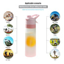 Spray Water Bottle Large Cooling Summer Outdoor Sport Drinking Cup (Pink)